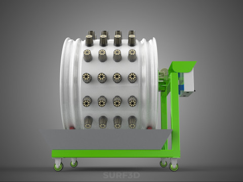 ROTARY HYDROPONIC RADIAL SPIN GARDENING PLANT FARM SYSTEM WHEEL 3D Model