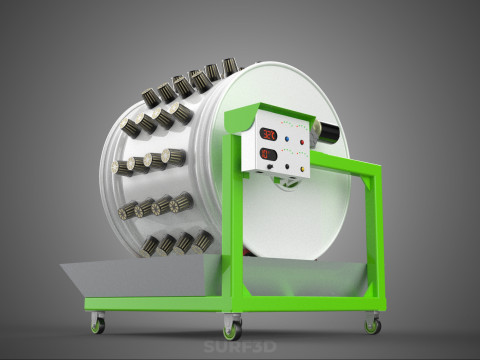 ROTARY HYDROPONIC RADIAL SPIN GARDENING PLANT FARM SYSTEM WHEEL 3D Model