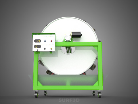 ROTARY HYDROPONIC RADIAL SPIN GARDENING PLANT FARM SYSTEM WHEEL 3D Model