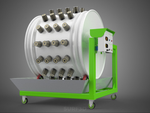 ROTARY HYDROPONIC RADIAL SPIN GARDENING PLANT FARM SYSTEM WHEEL 3D Model