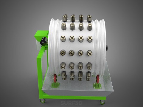 ROTARY HYDROPONIC RADIAL SPIN GARDENING PLANT FARM SYSTEM WHEEL 3D Model