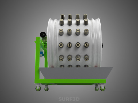 ROTARY HYDROPONIC RADIAL SPIN GARDENING PLANT FARM SYSTEM WHEEL 3D Model