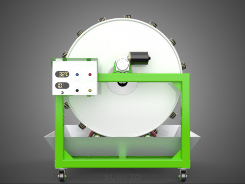 ROTARY HYDROPONIC RADIAL SPIN GARDENING PLANT FARM SYSTEM WHEEL 3D Model