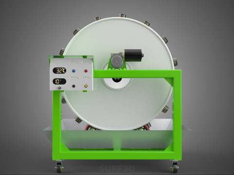 ROTARY HYDROPONIC RADIAL SPIN GARDENING PLANT FARM SYSTEM WHEEL 3D Model