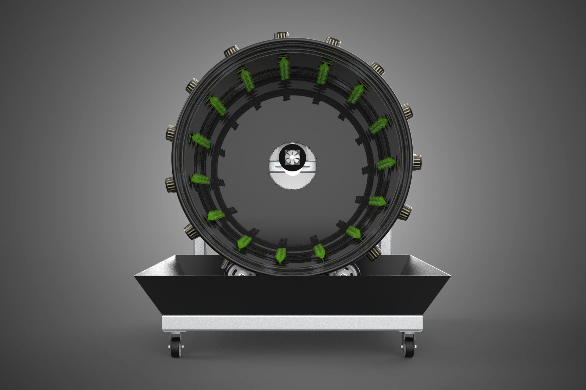 CIRCULAR SPIN ROTARY HYDROPONIC GARDEN PLANT FARM SYSTEM WHEEL 3D Model .c4d .max .obj .3ds .fbx .stl .blend 
