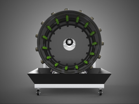 CIRCULAR SPIN ROTARY HYDROPONIC GARDEN PLANT FARM SYSTEM WHEEL Model 3D