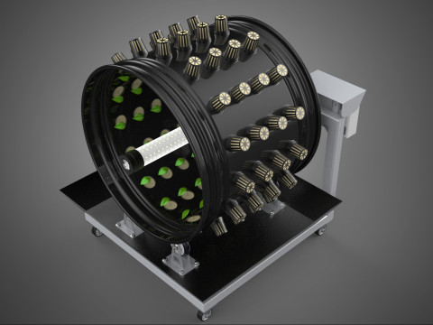CIRCULAR SPIN ROTARY HYDROPONIC GARDEN PLANT FARM SYSTEM WHEEL 3D 模型