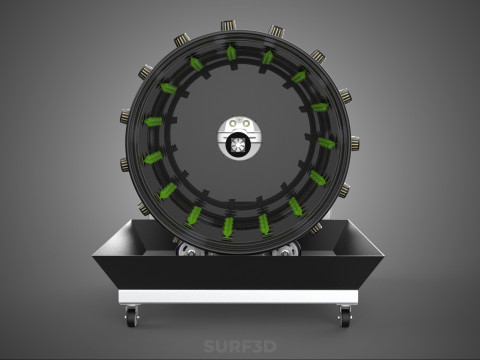CIRCULAR SPIN ROTARY HYDROPONIC GARDEN PLANT FARM SYSTEM WHEEL 3D 模型
