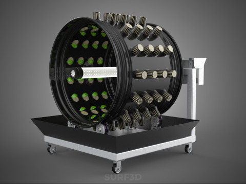 CIRCULAR SPIN ROTARY HYDROPONIC GARDEN PLANT FARM SYSTEM WHEEL 3D 模型