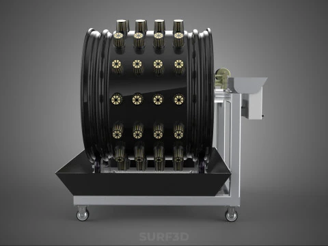 CIRCULAR SPIN ROTARY HYDROPONIC GARDEN PLANT FARM SYSTEM WHEEL 3D Model