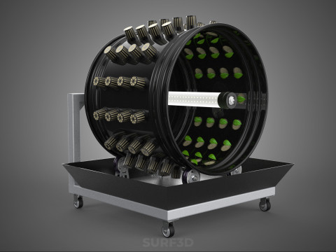 CIRCULAR SPIN ROTARY HYDROPONIC GARDEN PLANT FARM SYSTEM WHEEL 3D 模型