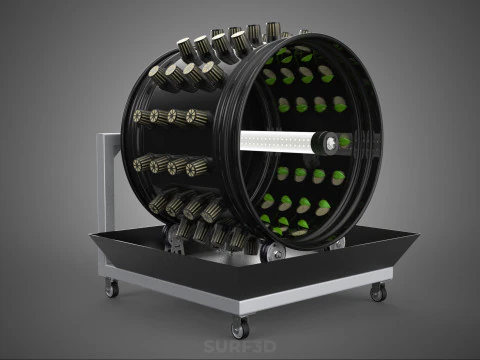 CIRCULAR SPIN ROTARY HYDROPONIC GARDEN PLANT FARM SYSTEM WHEEL 3D Model