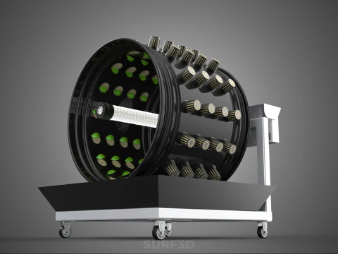 CIRCULAR SPIN ROTARY HYDROPONIC GARDEN PLANT FARM SYSTEM WHEEL 3D Model