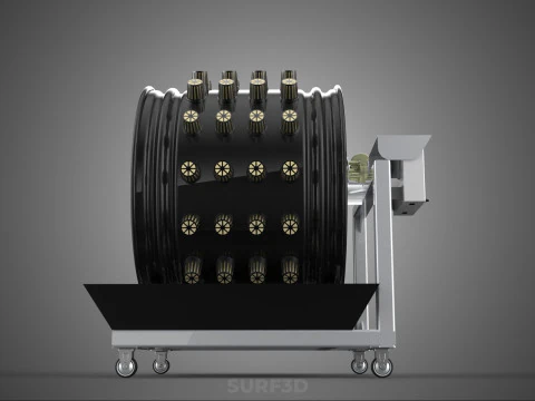 CIRCULAR SPIN ROTARY HYDROPONIC GARDEN PLANT FARM SYSTEM WHEEL 3D Model