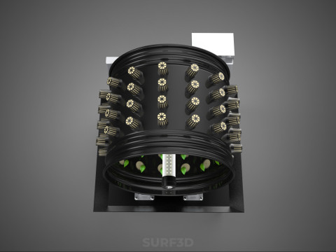 CIRCULAR SPIN ROTARY HYDROPONIC GARDEN PLANT FARM SYSTEM WHEEL 3D 模型