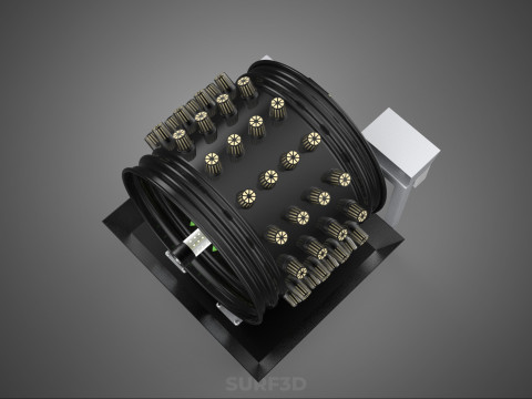 CIRCULAR SPIN ROTARY HYDROPONIC GARDEN PLANT FARM SYSTEM WHEEL 3D 模型