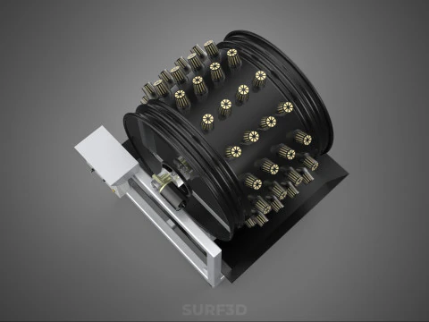 CIRCULAR SPIN ROTARY HYDROPONIC GARDEN PLANT FARM SYSTEM WHEEL 3D Model