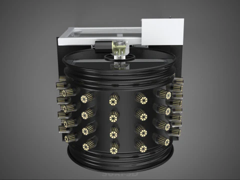 CIRCULAR SPIN ROTARY HYDROPONIC GARDEN PLANT FARM SYSTEM WHEEL 3D Model