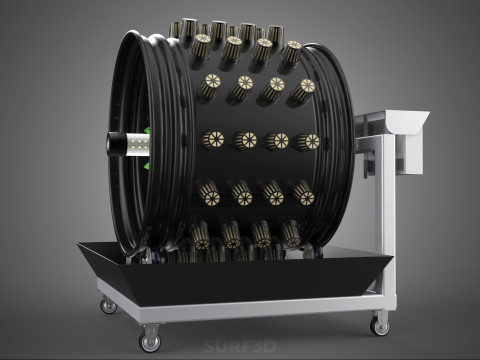 CIRCULAR SPIN ROTARY HYDROPONIC GARDEN PLANT FARM SYSTEM WHEEL 3D 模型
