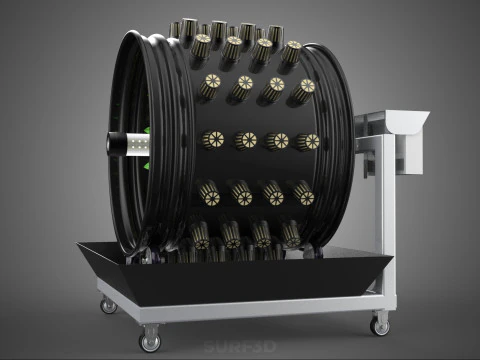 CIRCULAR SPIN ROTARY HYDROPONIC GARDEN PLANT FARM SYSTEM WHEEL 3D Model