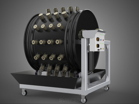 CIRCULAR SPIN ROTARY HYDROPONIC GARDEN PLANT FARM SYSTEM WHEEL 3D 模型