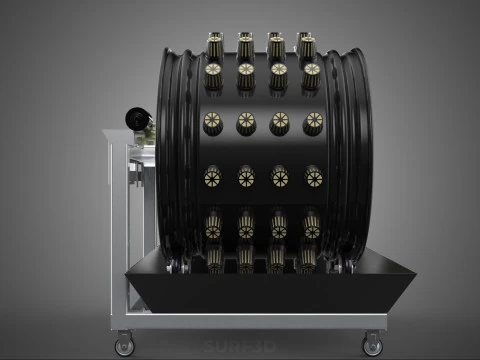 CIRCULAR SPIN ROTARY HYDROPONIC GARDEN PLANT FARM SYSTEM WHEEL 3D Model