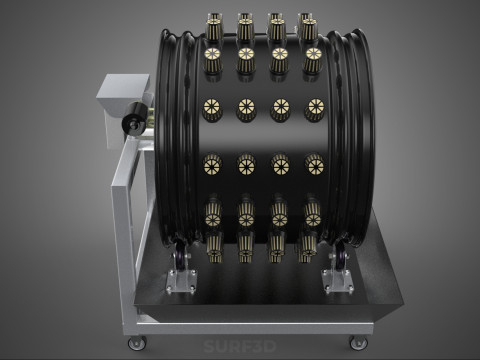 CIRCULAR SPIN ROTARY HYDROPONIC GARDEN PLANT FARM SYSTEM WHEEL 3D 模型