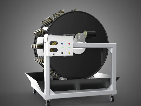 CIRCULAR SPIN ROTARY HYDROPONIC GARDEN PLANT FARM SYSTEM WHEEL 3D Model