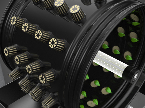 CIRCULAR SPIN ROTARY HYDROPONIC GARDEN PLANT FARM SYSTEM WHEEL 3D 模型