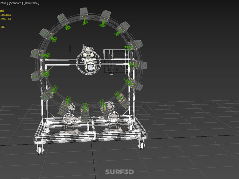 CIRCULAR SPIN ROTARY HYDROPONIC GARDEN PLANT FARM SYSTEM WHEEL 3D 模型