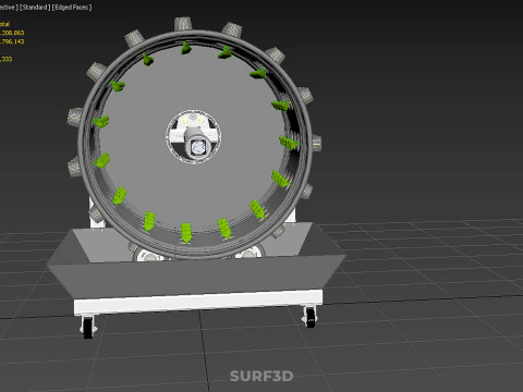CIRCULAR SPIN ROTARY HYDROPONIC GARDEN PLANT FARM SYSTEM WHEEL 3D Model