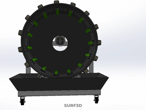 CIRCULAR SPIN ROTARY HYDROPONIC GARDEN PLANT FARM SYSTEM WHEEL 3D Model