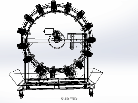 CIRCULAR SPIN ROTARY HYDROPONIC GARDEN PLANT FARM SYSTEM WHEEL 3D 模型