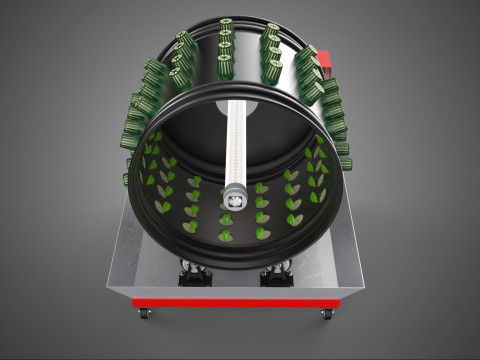 GARDEN ROTARY HYDROPONIC SPIN PLANT GROW FARM CYLINDER SYSTEM UP Modèle 3D