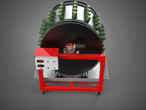 GARDEN ROTARY HYDROPONIC SPIN PLANT GROW FARM CYLINDER SYSTEM UP 3D Model