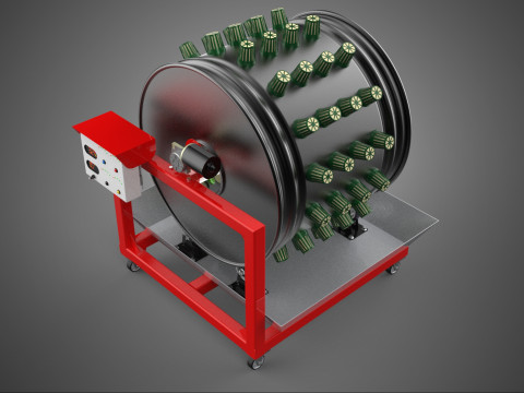 GARDEN ROTARY HYDROPONIC SPIN PLANT GROW FARM CYLINDER SYSTEM UP Modèle 3D