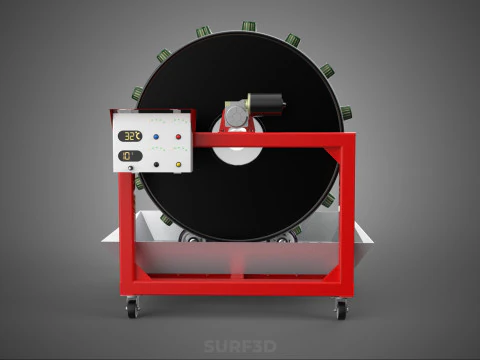 GARDEN ROTARY HYDROPONIC SPIN PLANT GROW FARM CYLINDER SYSTEM UP 3D Model
