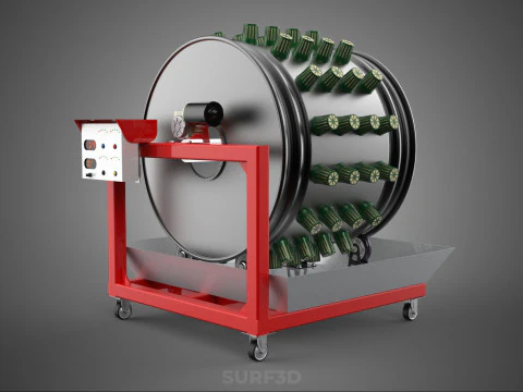 GARDEN ROTARY HYDROPONIC SPIN PLANT GROW FARM CYLINDER SYSTEM UP 3D Model