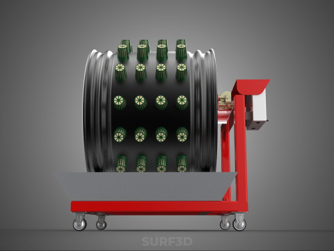 GARDEN ROTARY HYDROPONIC SPIN PLANT GROW FARM CYLINDER SYSTEM UP Modèle 3D