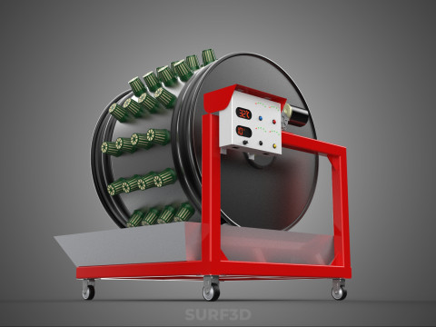 GARDEN ROTARY HYDROPONIC SPIN PLANT GROW FARM CYLINDER SYSTEM UP Modèle 3D