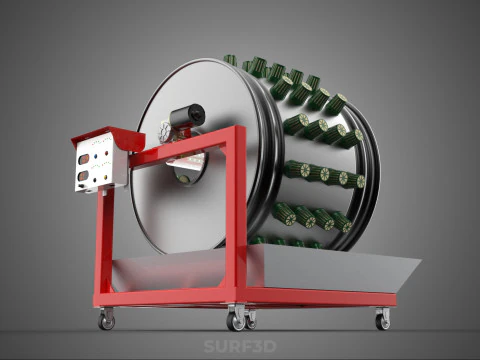 GARDEN ROTARY HYDROPONIC SPIN PLANT GROW FARM CYLINDER SYSTEM UP 3D Model