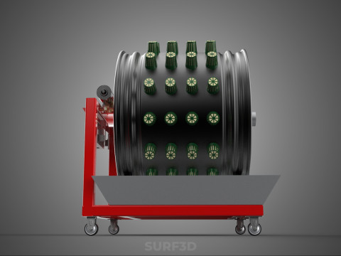GARDEN ROTARY HYDROPONIC SPIN PLANT GROW FARM CYLINDER SYSTEM UP Modèle 3D