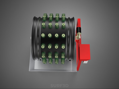 GARDEN ROTARY HYDROPONIC SPIN PLANT GROW FARM CYLINDER SYSTEM UP Modèle 3D