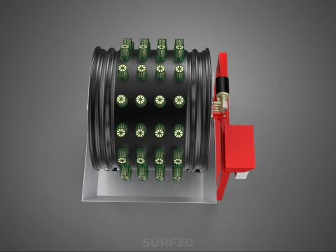 GARDEN ROTARY HYDROPONIC SPIN PLANT GROW FARM CYLINDER SYSTEM UP 3D Model