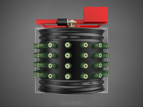 GARDEN ROTARY HYDROPONIC SPIN PLANT GROW FARM CYLINDER SYSTEM UP Modèle 3D