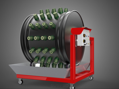 GARDEN ROTARY HYDROPONIC SPIN PLANT GROW FARM CYLINDER SYSTEM UP Modèle 3D