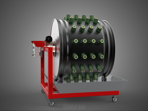GARDEN ROTARY HYDROPONIC SPIN PLANT GROW FARM CYLINDER SYSTEM UP Modèle 3D