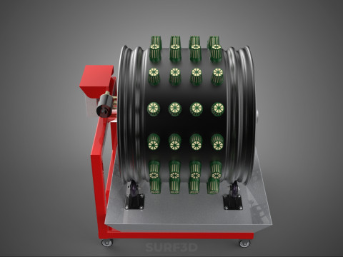 GARDEN ROTARY HYDROPONIC SPIN PLANT GROW FARM CYLINDER SYSTEM UP Modèle 3D
