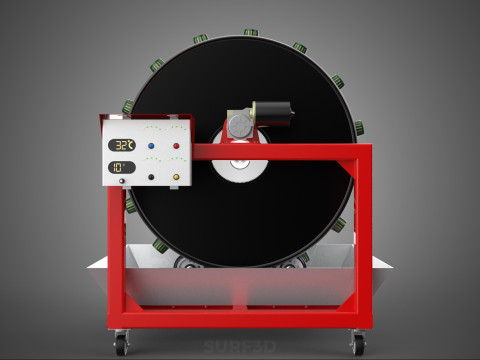 GARDEN ROTARY HYDROPONIC SPIN PLANT GROW FARM CYLINDER SYSTEM UP Modèle 3D