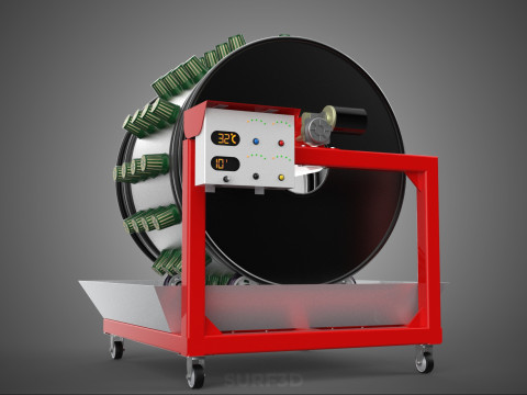 GARDEN ROTARY HYDROPONIC SPIN PLANT GROW FARM CYLINDER SYSTEM UP Modèle 3D